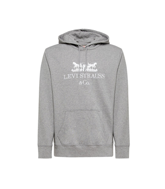 Graphic Po Hoodie - Heather Grey