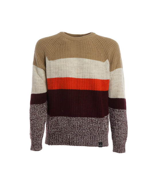 Girocollo Man Raglan Riga 5 Colori - Vino